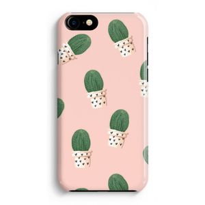 Cactusprint roze: Volledig Geprint iPhone 7 Hoesje