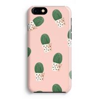 Cactusprint roze: Volledig Geprint iPhone 7 Hoesje - thumbnail