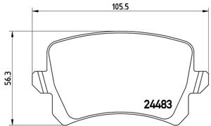 Remmenset, remschijf BREMBO, Remschijftype: Binnen geventileerd, Inbouwplaats: Achteras: , u.a. für Seat, VW