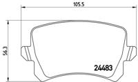 Remmenset, remschijf BREMBO, Remschijftype: Binnen geventileerd, Inbouwplaats: Achteras: , u.a. für Seat, VW - thumbnail