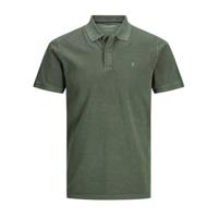 JACK & JONES ESSENTIALS regular fit polo JJEWASHED olijfgroen