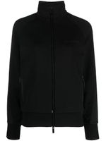 Moncler logo-embroidered high-neck jacket - Noir