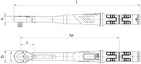 Gedore DMUK 100 2641305 Momentsleutel 1/2 (12.5 mm) 20 - 100 Nm - thumbnail