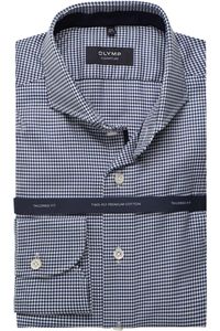 OLYMP SIGNATURE Tailored Fit Overhemd blauw/wit, Pied De Poule