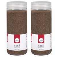 2x Fijn decoratie zand mokka bruin 475 ml