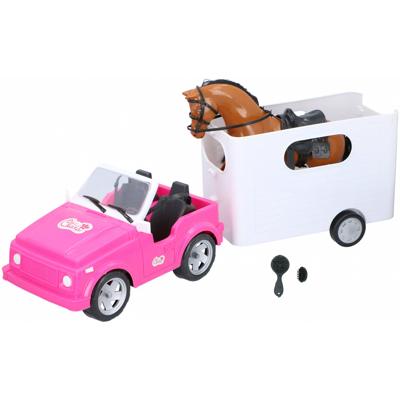 Eddy Toys Speelset Paardentrailer Junior Wit/roze 5-delig
