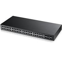 Zyxel 24/28 -port Gigabit Ethernet Smart Managed Switch - ontwerp zonder ventilator met 4 gigabit-combo poorten (4x DDR4-/ 4x GbE) [GS1920-24] 48 poorten 4 x poort. 48-port 4x SFP v1