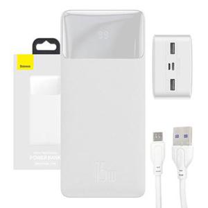 Baseus Bipow Digitale Weergave 15W Power Bank 30000mAh - Wit