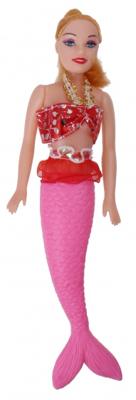 LG Imports Pop zeemeermin met accessoires 26 cm rood/roze LG Imports Pop zeemeermin met accessoires 26 cm rood/roze