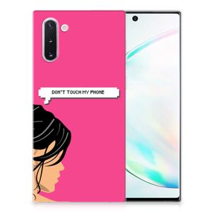 Samsung Galaxy Note 10 Silicone-hoesje Woman Don't Touch My Phone