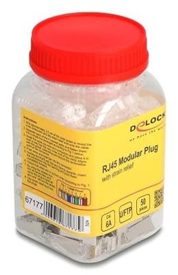 DeLOCK 67177 wire connector RJ45 Silver, Transparent