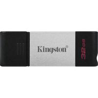 Kingston Technology DataTraveler 80 USB flash drive 32 GB USB Type-C 3.2 Gen 1 (3.1 Gen 1) Zwart, Zilver