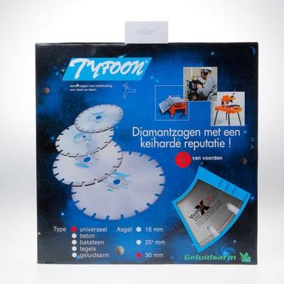Diamantzaag universeel nat Tyfoon diameter 350 x asgat 30mm Diamantzaag universeel nat Tyfoon diameter 350 x asgat 30mm