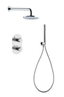 B&w-luxury H2o Round Inbouw Thermostaat-hoofddouche En Handdouche Chroom