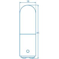 Barthelme 00100029 Buislampje 220 V, 260 V 6 W, 10 W BA15d Helder 1 stuk(s)