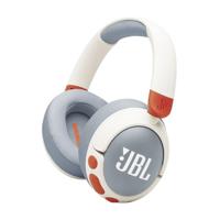 JBL Junior 470NC, Kindvriendelijke Draadloze On-Ear Bluetooth Hoofdtelefoon met Ingebouwde Microfoon, 50 uur afspeeltijd, JBL Safe Sound, Laag Volume, Gemakkelijke Bediening en Stickerset, in Wit