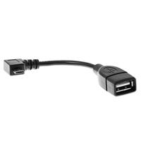 Delock Kabel Micro USB Type-B stekker hoek > USB 2.0-A vrouwelijk OTG 11 cm