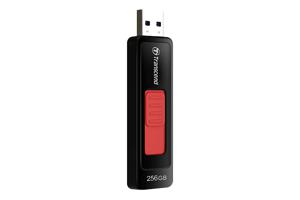 Transcend TS256GJF760 USB-stick Retail 256 GB Zwart/rood TS256GJF760 USB 3.2 Gen 1 (USB 3.0)