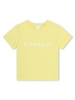 Givenchy Kids t-shirt en coton à logo imprimé - Jaune