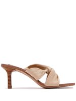 Senso mules Mila 80 mm en cuir - Tons neutres