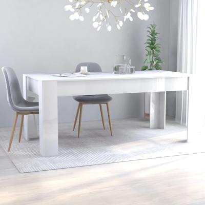 vidaXL Eettafel 180x90x76 cm spaanplaat hoogglans wit vidaXL Eettafel 180x90x76 cm spaanplaat hoogglans wit