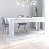 vidaXL Eettafel 180x90x76 cm spaanplaat hoogglans wit