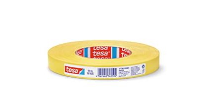 tesa Extra Power Perfect weefseltape, versterkt ductape voor knutselen, repareren, bevestigen, versterken en beschrijven, geel, 50 m x 19 mm