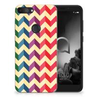 Alcatel 1S (2019) TPU bumper Zigzag Multi Color
