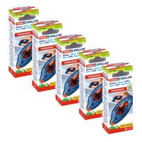 tesa EcoLogo Permanent Zelfklevende roller, 5 stuks, milieuvriendelijke lijmroller met scheurvaste PET-band, 8,5 m x 8,4 mm