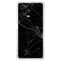 Xiaomi Redmi Note 12 Pro Plus Anti-Shock Hoesje Marmer Zwart - Origineel Cadeau Vader