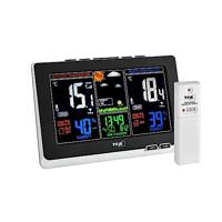 TFA Dostmann Draadloze weerstation SPRING, 35.1129.01, weersverwachting, binnentemperatuur en luchtvochtigheid, buitentemperatuur, max-min-waarden, radiografiche klok, achtergrondverlichting,zwart