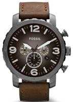 Horlogeband Fossil JR1424 / 25XXXX Leder Bruin 24mm