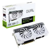 Asus Nvidia GeForce RTX 4070 Super Videokaart WHITE OC 12 GB GDDR6X-RAM PCIe x16 HDMI, DisplayPort Overclocked