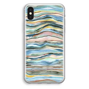 Watercolor Agate: iPhone X Transparant Hoesje