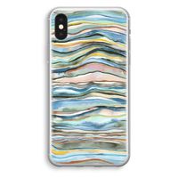 Watercolor Agate: iPhone X Transparant Hoesje - thumbnail