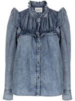 MARANT ÉTOILE chemise en jean à volants - Bleu