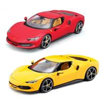 BBURAGO Ferrari 296 GTB R&P – realistische auto in schaal 1:18, officieel gelicentieerd product van Ferrari, aanbevolen leeftijd 3 jaar