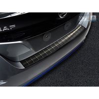 Zwart RVS Bumper beschermer passend voor Nissan Leaf II 2017- 'Ribs' AV245163 - thumbnail