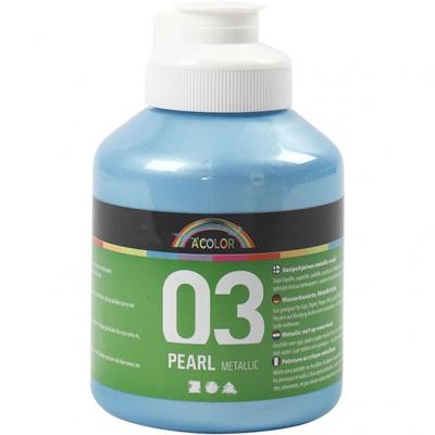 A Color acrylverf metallic 500ml lichtblauw