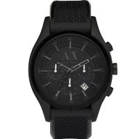 Horlogeband Armani Exchange AX1139 Silicoon Zwart 22mm