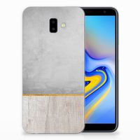 Samsung Galaxy J6 Plus (2018) Bumper Hoesje Wood Concrete - thumbnail