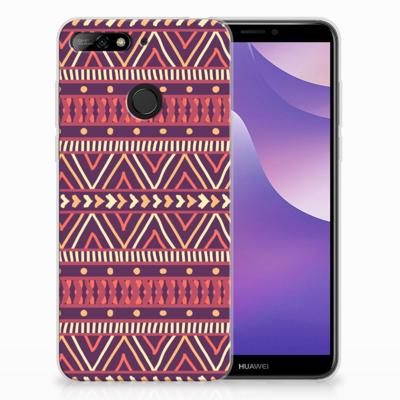Huawei Y6 (2018) TPU bumper Aztec Paars