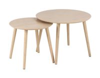 Bendt Salontafel Keno Set van 2 stuks, bamboe - naturel - Rond