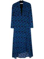 IRO robe longue Nollie à fronces - Bleu