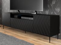 Tv-meubel DINA II 3 deuren 193 cm zwart