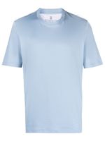 Brunello Cucinelli t-shirt en coton à col rond - Bleu