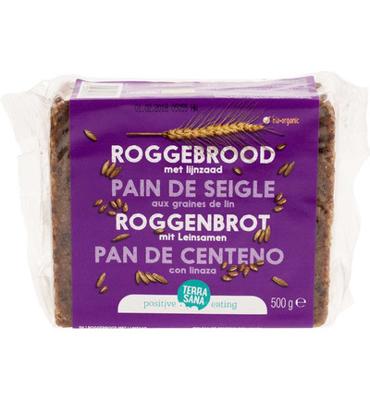 Terrasana Terrasana Roggebrood Lijnzaad Bio (500g) Terrasana Terrasana Roggebrood Lijnzaad Bio (500g)