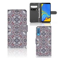 Samsung Galaxy A7 (2018) Bookcase Flower Tiles