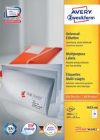 Avery Zweckform 3653, Universele etiketten, Ultragrip, wit, 200 vel, 14 per vel, 105 x 42,3 mm