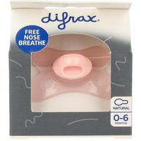 Difrax Fopspeen natural 6+ maanden bubble gum rose (1 st) - thumbnail